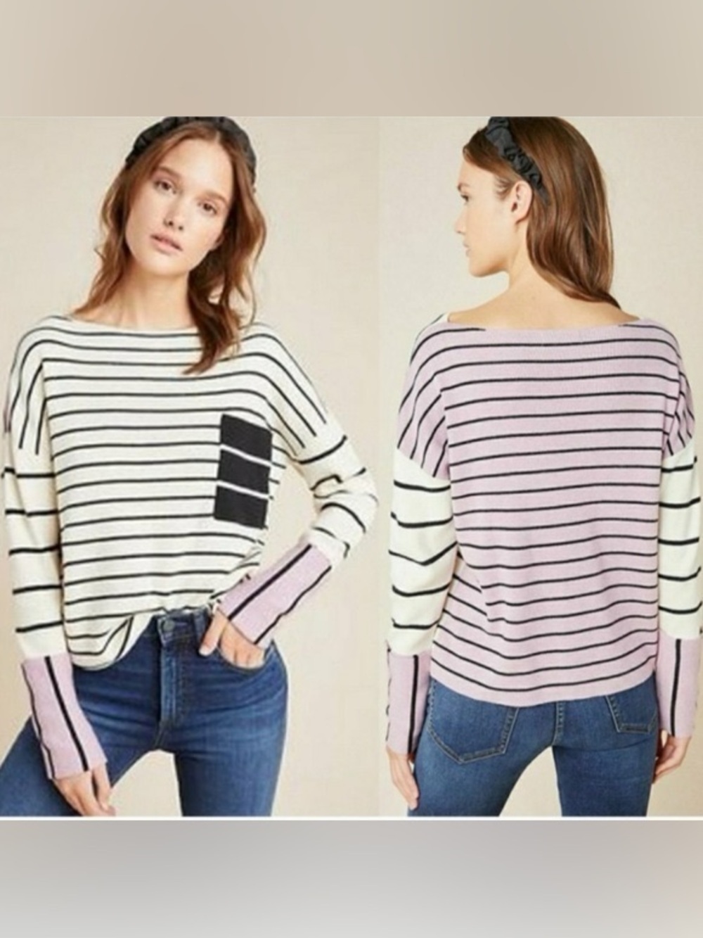 Anthropologie Faye Striped Sweater